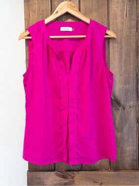Calvin Klein Hot Pink Sleeveless Blouse